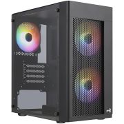 Корпус для ПК AeroCool Hexform-G-BK-v2 Black 600W (ACCX-PV38004.11)