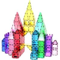 Конструктор Picasso магнитный Tiles The Building Blocks With Car 61 деталь (817338028244)