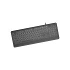 Клавиатура Gembird Slim Multimedia White Backlight USB Black (KB-UML-04-CYRL)