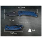 Нож SRM Retriever 9201, Blue FRN, Black Stonewash (9201-PL)
