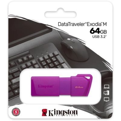 USB флеш накопитель Kingston 64GB DataTraveler Exodia M Purple USB 3.2 Gen 1 (KC-U2L64-7LP)