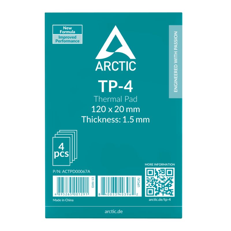 Термопрокладка Arctic TP-4 120*20mm*1,5mm 4шт (ACTPD00067)