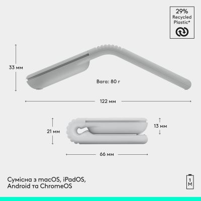 Мишка Logitech Mobi Fold Bluetooth Off-White (910-007631)