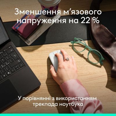 Мышка Logitech Mobi Fold Bluetooth Off-White (910-007631)