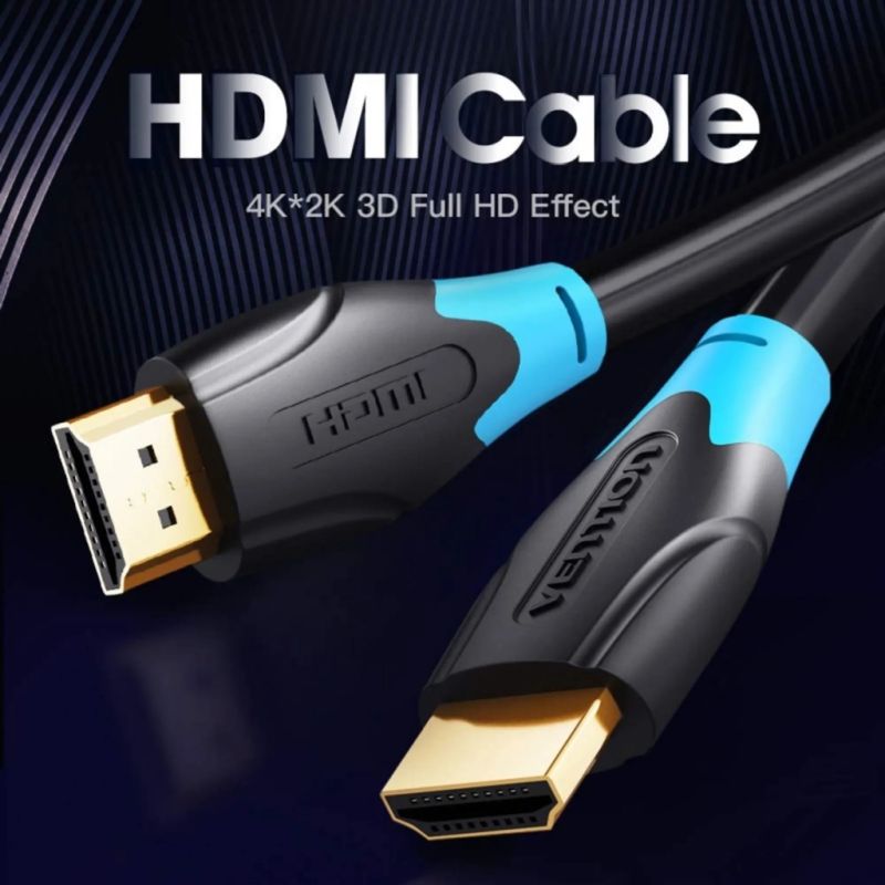 Кабель мультимедійний HDMI M to HDMI M 3.0m 4K60Hz black Vention (VAA-B02-L300)