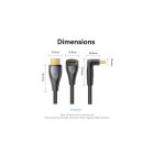 Кабель мультимедійний HDMI M to HDMI M 2.0m 4K60Hz 90° corner black Vention (ALRBH)