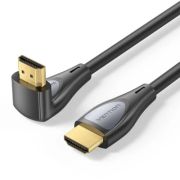 Кабель мультимедійний HDMI M to HDMI M 2.0m 4K60Hz 90° corner black Vention (ALRBH)