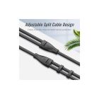 Кабель мультимедійний 3.5mm M to 2x3.5mm F 0.3m black Vention (BBWBY)