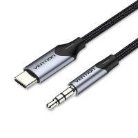 Кабель мультимедійний USB-C to 3.5mm M 1.0m gray Vention (BGKHF)