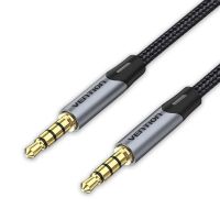 Кабель мультимедійний 3.5mm M to 3.5mm M 1.5m (4pin) gray Vention (BAQHG)