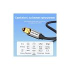 Кабель мультимедийный Optical Toslink 1.5m 5.1ch gray Vention (BAVHG)