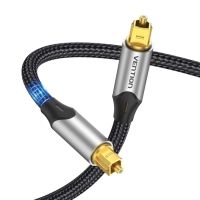 Кабель мультимедийный Optical Toslink 1.5m 5.1ch gray Vention (BAVHG)