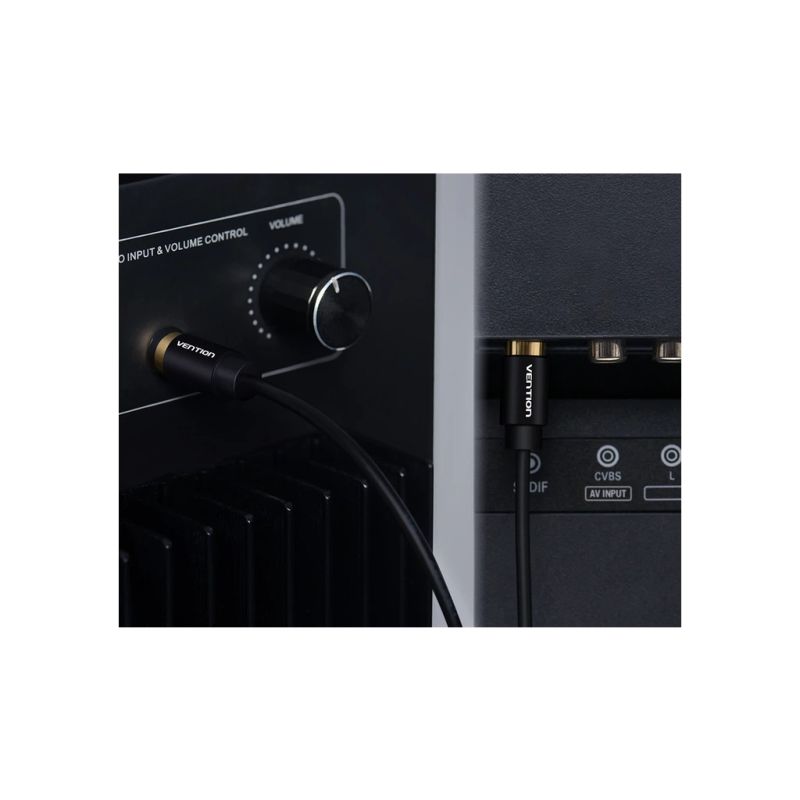 Кабель мультимедийный 1xRCA M to 1xRCA M 1.0m digital black Vention (VAB-R09-B100)