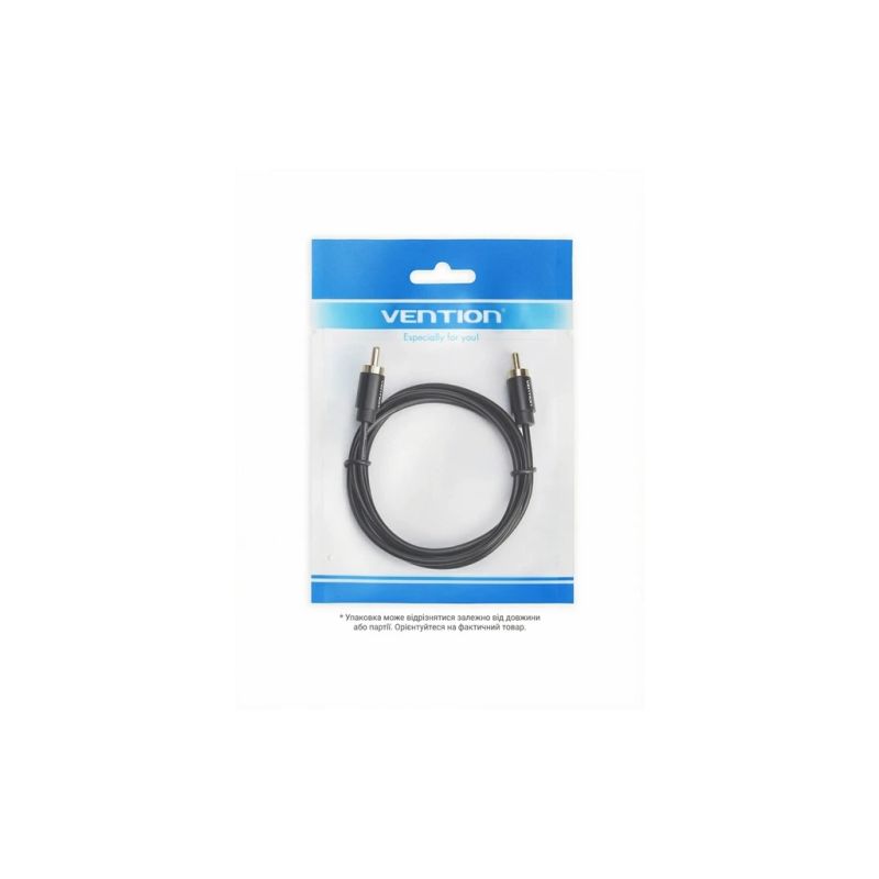 Кабель мультимедийный 1xRCA M to 1xRCA M 1.0m digital black Vention (VAB-R09-B100)
