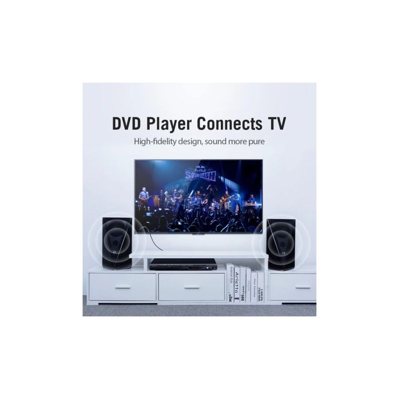 Кабель мультимедійний 1xRCA M to 1xRCA M 2.0m digital black Vention (VAB-R09-B200)