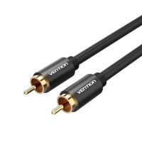 Кабель мультимедійний 1xRCA M to 1xRCA M 2.0m digital black Vention (VAB-R09-B200)