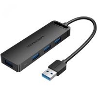 Концентратор Vention USB 3.0 to 4xUSB 3.0 0,15m black (CHLBB-SCB2)