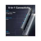 Концентратор Vention USB-C 5-in-1 3xUSB 3.0 + HDMI 4K60Hz + USB-C PD100W gray (TGMHB)