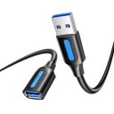 Дата кабель USB 3.2 AM/AF 1.5m 10Gbps PVC black Vention (CBOBG)