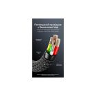 Дата кабель USB-C to USB-C 2.0m 5A nylon braided black Vention (CTYBH)