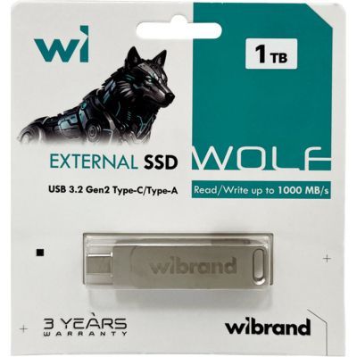 Накопичувач SSD USB 3.2 1TB Wolf Wibrand (WIEXSSD/WO1TB)