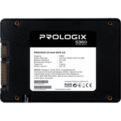 Накопичувач SSD 2.5" 512GB S360 Prologix (PRO512GS360)