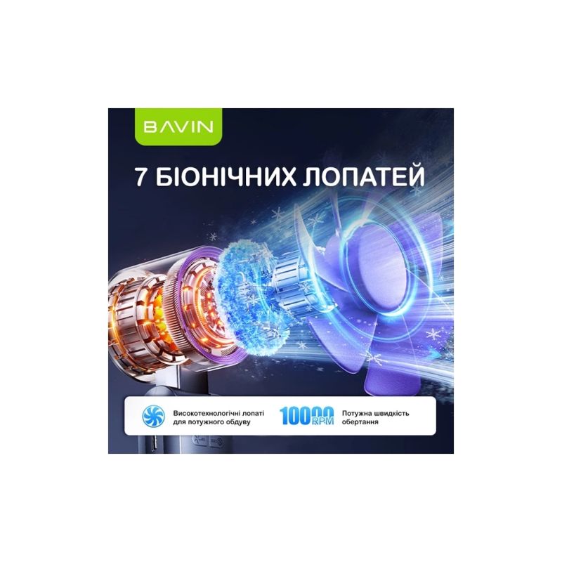 Вентилятор BAVIN BF-004 ICE CUBE TURBO FUN 10000RPM Violet (BF-004 VL)