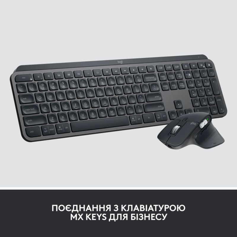 Мишка Logitech MX Master 3S Performance for Business Wireless/Bluetooth + Mouse Pad Studio Series Graphite (MX910-006582)