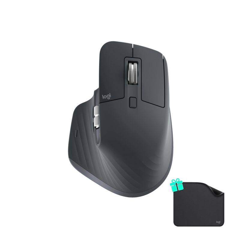 Мишка Logitech MX Master 3S Performance for Business Wireless/Bluetooth + Mouse Pad Studio Series Graphite (MX910-006582)