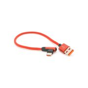 Дата кабель USB 2.0 AM to USB-C 0.25m QC3.0 PD 90° corner braided red Voltronic (YT-USB-TypeC-2.0m/R)
