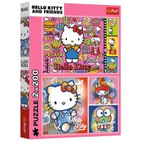 Пазл Trefl Hello Kitty Приветствую Китти и друзей 2х200 элементов (5900511133363)