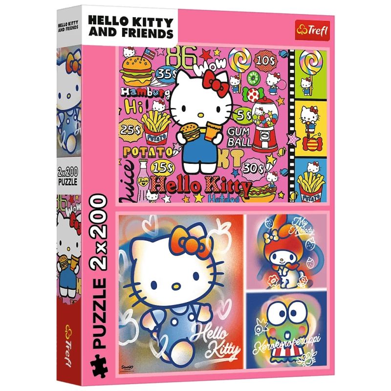 Пазл Trefl Hello Kitty Приветствую Китти и друзей 2х200 элементов (5900511133363)