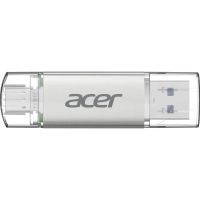 USB флеш накопитель Acer 64GB UT300 USB-A/Type-C 3.2 Silver (BL.9BWWA.589)