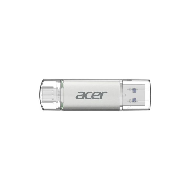 USB флеш накопичувач Acer 64GB UT300 USB-A/Type-C 3.2 Silver (BL.9BWWA.589)