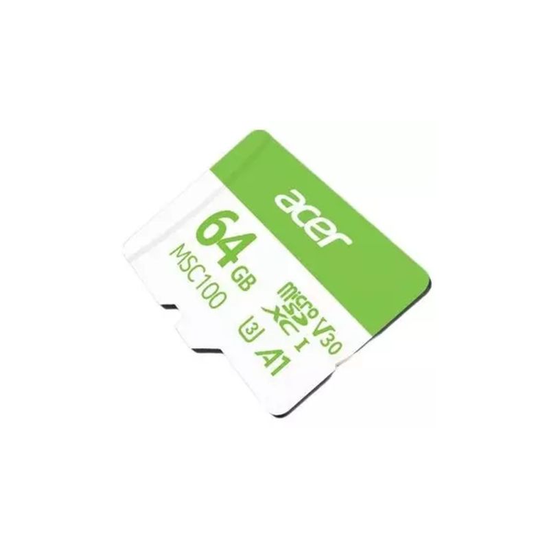 Карта памяти Acer 64GB microSD MSC100 /U3/V30/A1/C10 R 100MB/s / Write 30MB/s (BL.9BWWA.336)