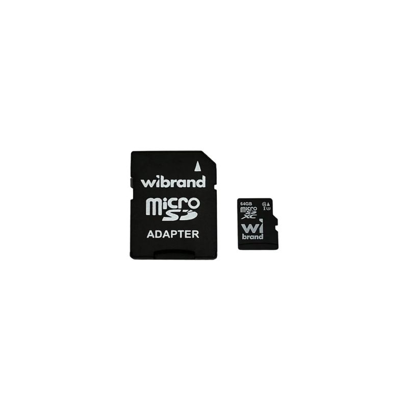 Карта памяти Wibrand 64GB mictoSD class 10 UHS-II (U3) V10 Read 80/Write 30 (WICDXU3/64GB-A)