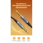 Кабель мультимедійний 3.5mm M to 3.5mm M 2.0m (4pin) AV183 gray Ugreen (20782)