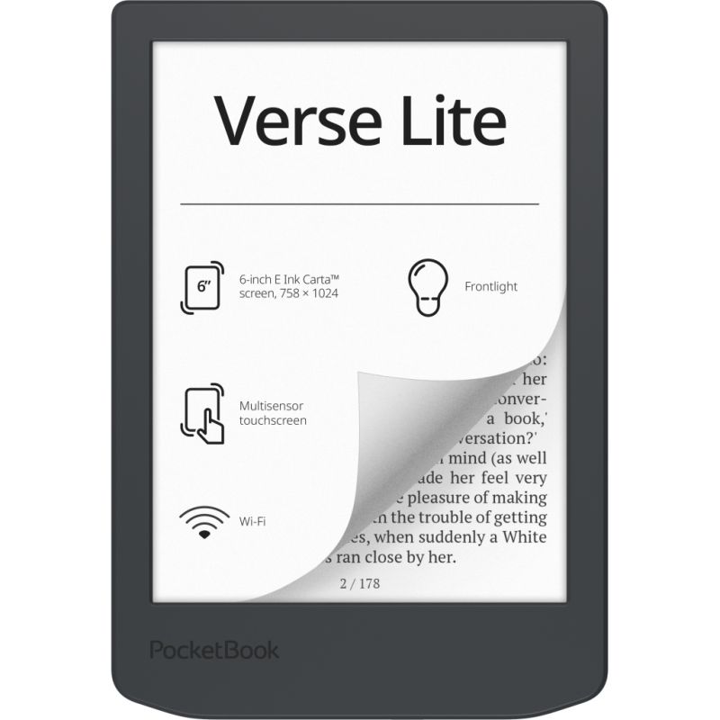 Электронная книга Pocketbook 619 Verse Lite, Midnight Grey (PB619-T-WW)