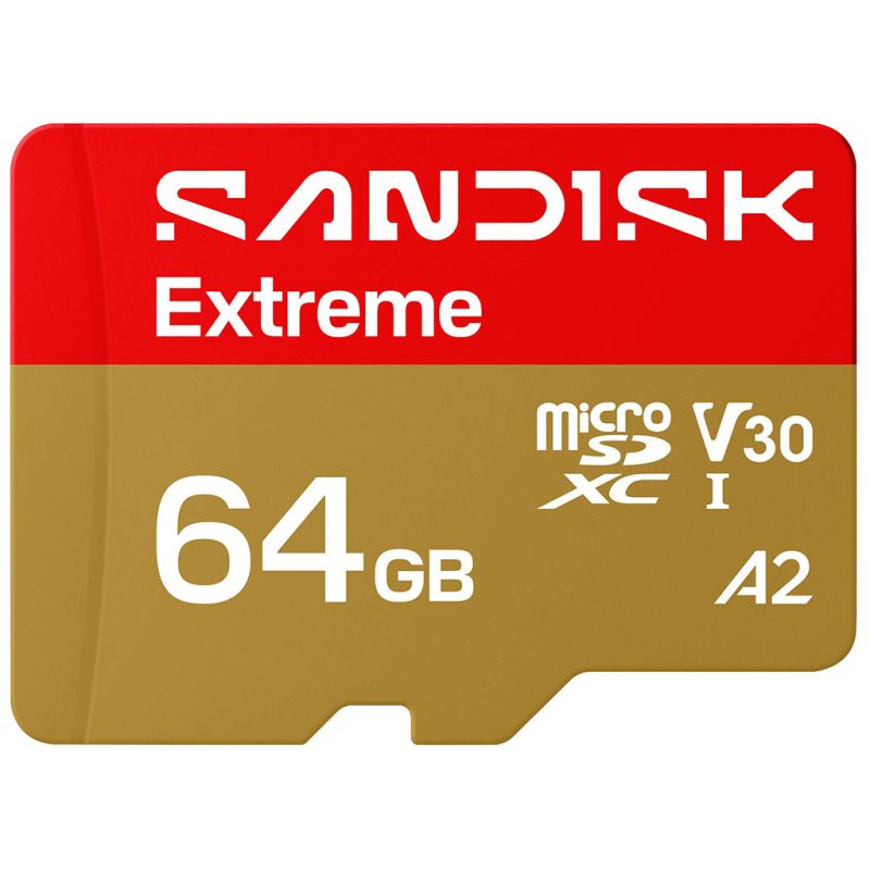 Карта памяти SanDisk 64GB microSDXC C10 UHS-I U3 A2 V30 R170/W80MB/s Extreme GO (SDSQXGN-064G-GN6MN)