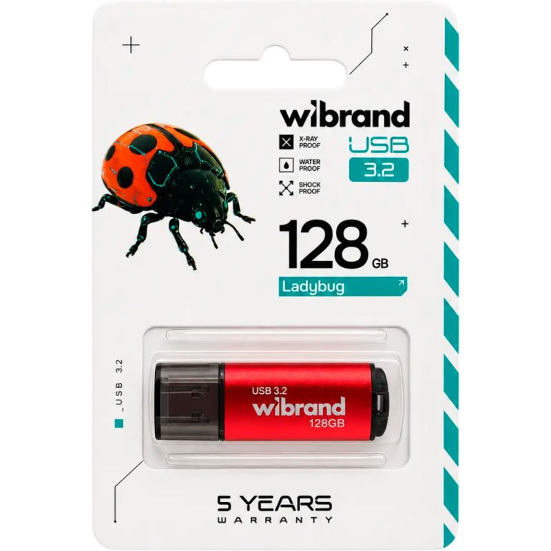 USB флеш накопитель Wibrand 128GB Ladybug Red USB 3.2 (WI3.2/LB128P10S)
