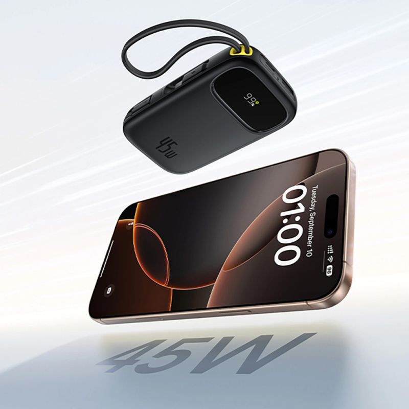 Батарея универсальная Baseus EnerFill FC31 20000mAh 45W, Digital Display, Cosmic Black (P10082105123-00)