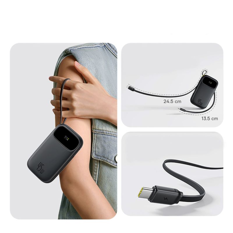 Батарея универсальная Baseus EnerFill FC31 20000mAh 45W, Digital Display, Cosmic Black (P10082105123-00)