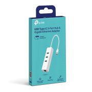Мережевий адаптер TP-Link (USB-C 3.0, 10/100/1000Mbps, 3xUSB 3.0 HUB) (UE330C)