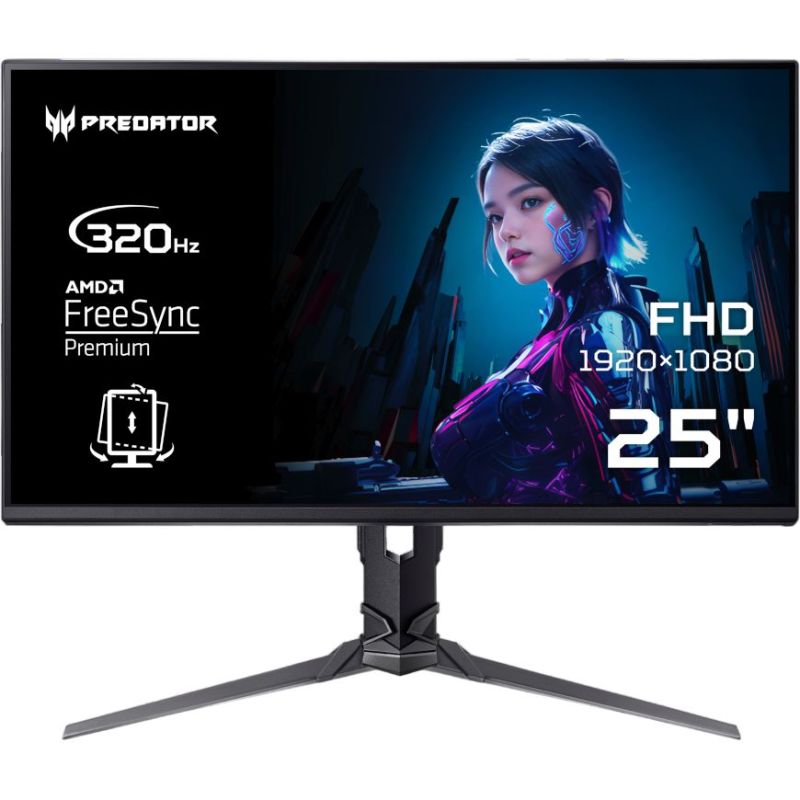 Монітор Acer 24.5" Predator XB253QF3bmiiprx IPS Black 320Hz (UM.KX3EE.301)