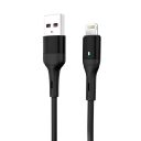 Кабель SkyDolphin S06L LED Smart Power USB - Lightning (M/M), 1 м, Black (USB-000554)