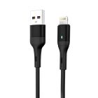 Кабель SkyDolphin S06L LED Smart Power USB - Lightning (M/M), 1 м, Black (USB-000554)