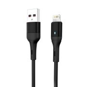 Кабель SkyDolphin S06L LED Smart Power USB - Lightning (M/M), 1 м, Black (USB-000554)