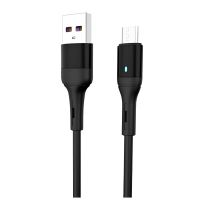 Кабель SkyDolphin S06V LED Smart Power USB - micro USB (M/M), 1 м, Black (USB-000559)