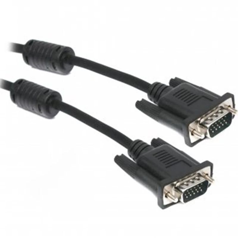 Кабель Maxxter VGA - VGA (M/M), HD15, 3+4C, з 2-ма феритами, 3 м, чорний пакет (V-VGA-10)