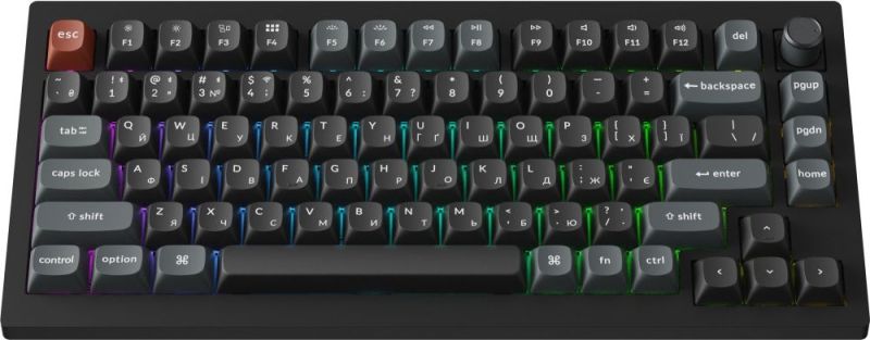 Клавиатура беспроводная Keychron V1 Ultra Keychron Red Switch Black RGB (V1U-D1-UA)